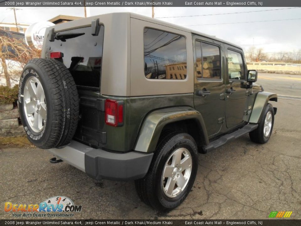 2008 Jeep Wrangler Unlimited Sahara 4x4 Jeep Green Metallic / Dark Khaki/Medium Khaki Photo #4