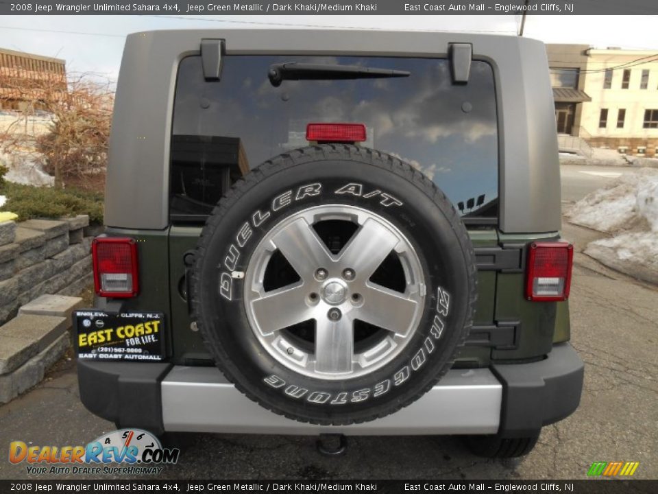 2008 Jeep Wrangler Unlimited Sahara 4x4 Jeep Green Metallic / Dark Khaki/Medium Khaki Photo #5
