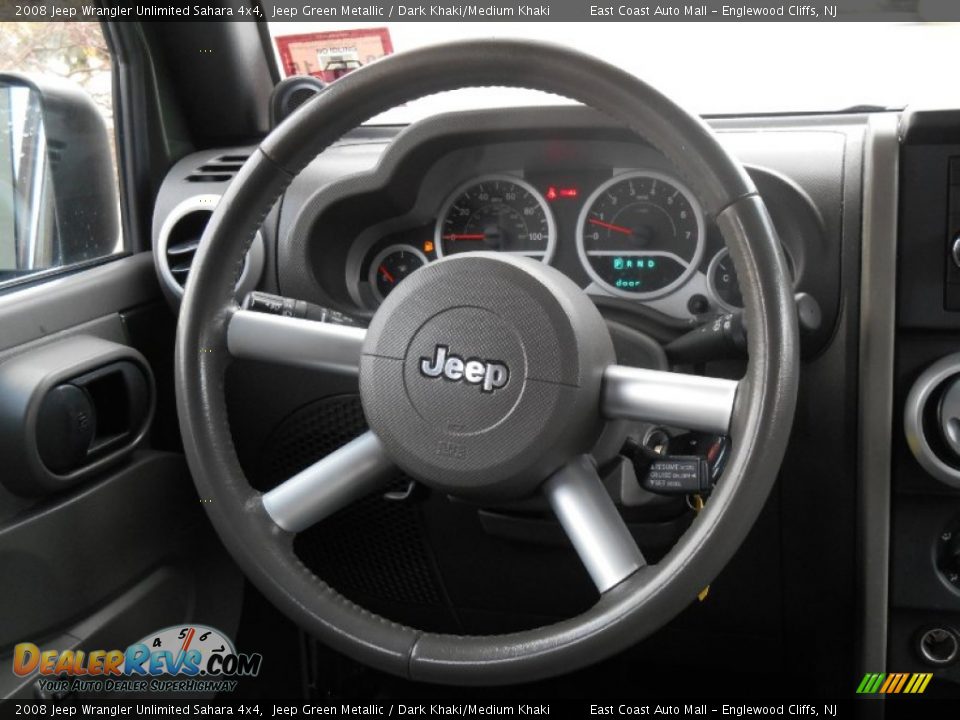 2008 Jeep Wrangler Unlimited Sahara 4x4 Jeep Green Metallic / Dark Khaki/Medium Khaki Photo #13