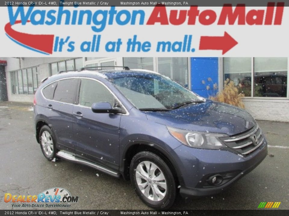 2012 Honda CR-V EX-L 4WD Twilight Blue Metallic / Gray Photo #1
