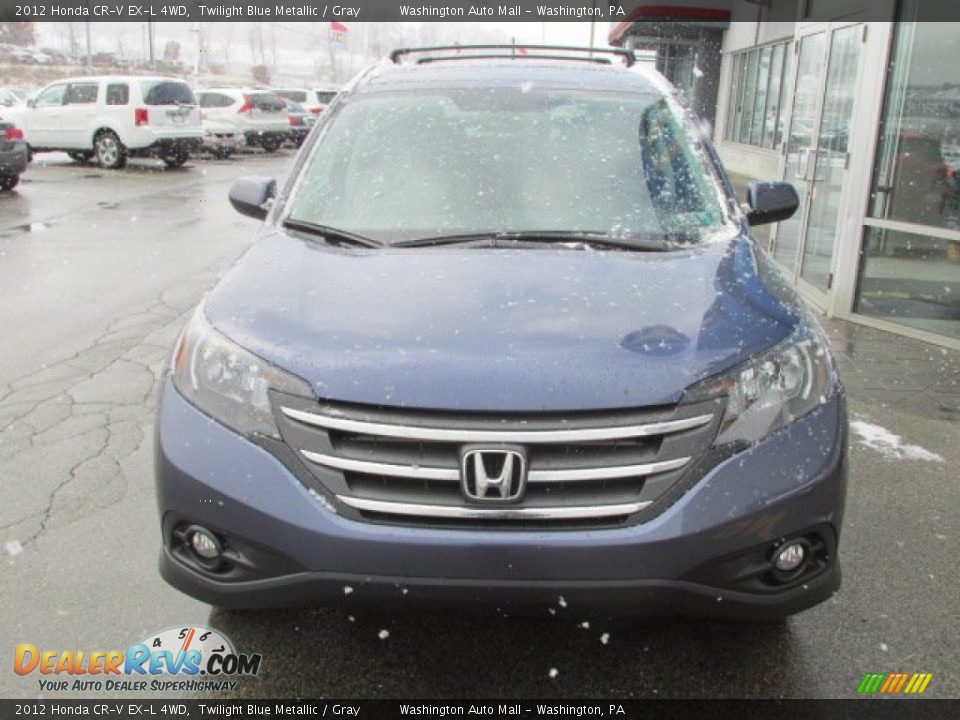 2012 Honda CR-V EX-L 4WD Twilight Blue Metallic / Gray Photo #4