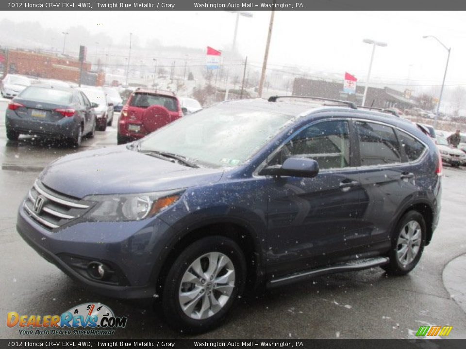 2012 Honda CR-V EX-L 4WD Twilight Blue Metallic / Gray Photo #5