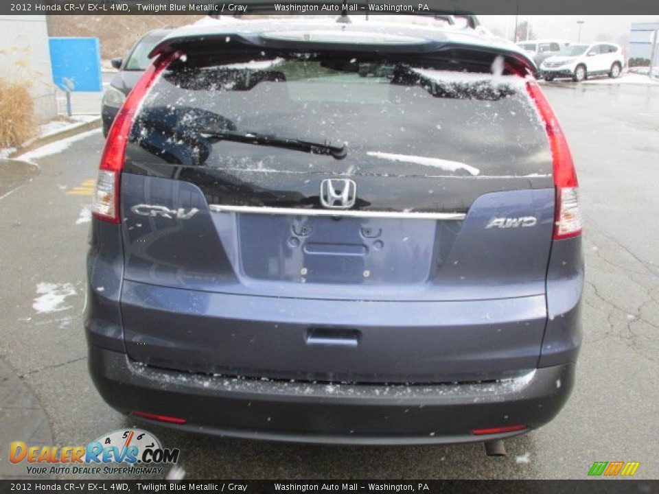 2012 Honda CR-V EX-L 4WD Twilight Blue Metallic / Gray Photo #6