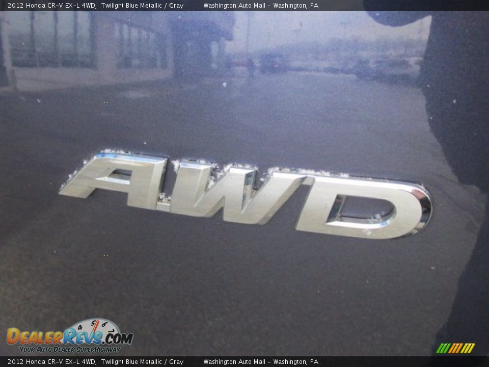 2012 Honda CR-V EX-L 4WD Twilight Blue Metallic / Gray Photo #7