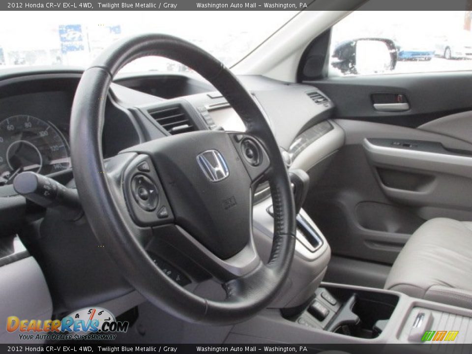 2012 Honda CR-V EX-L 4WD Twilight Blue Metallic / Gray Photo #9