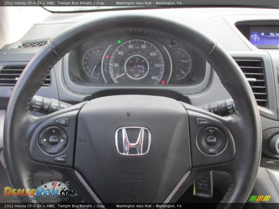 2012 Honda CR-V EX-L 4WD Twilight Blue Metallic / Gray Photo #15