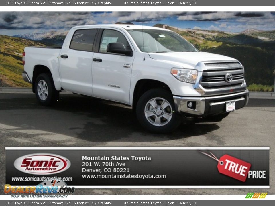 2014 Toyota Tundra SR5 Crewmax 4x4 Super White / Graphite Photo #1