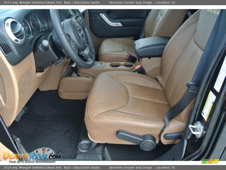 2014 Jeep Wrangler Unlimited Sahara 4x4 Black / Black/Dark Saddle Photo #9