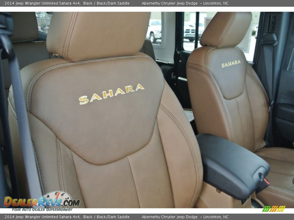 2014 Jeep Wrangler Unlimited Sahara 4x4 Black / Black/Dark Saddle Photo #19