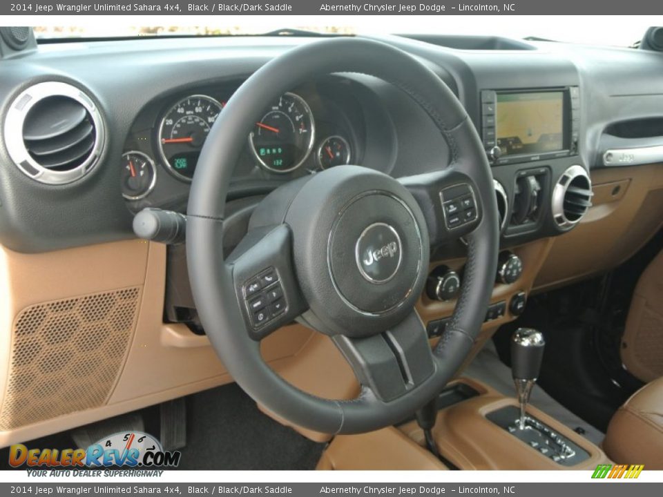 2014 Jeep Wrangler Unlimited Sahara 4x4 Black / Black/Dark Saddle Photo #23