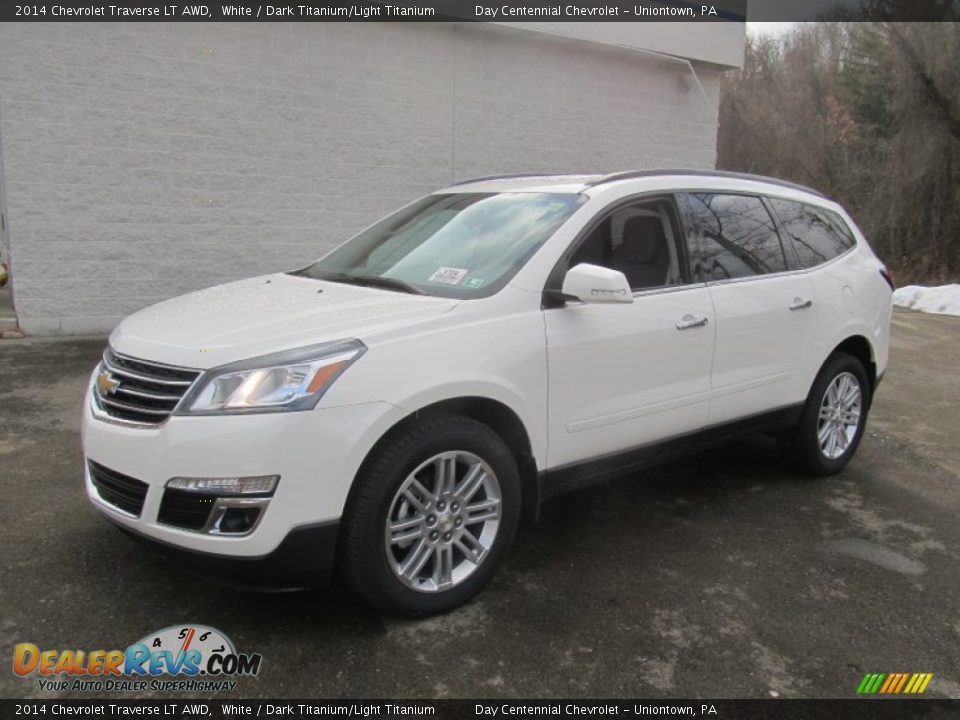 2014 Chevrolet Traverse LT AWD White / Dark Titanium/Light Titanium Photo #1