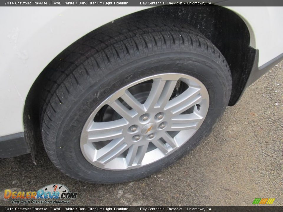 2014 Chevrolet Traverse LT AWD White / Dark Titanium/Light Titanium Photo #3