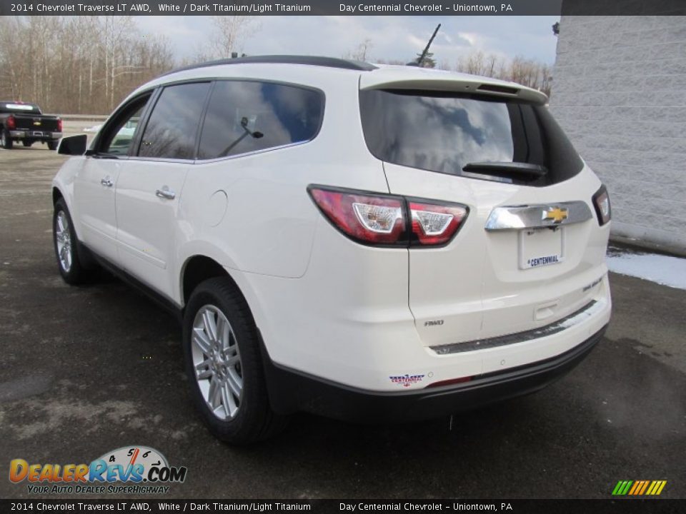 2014 Chevrolet Traverse LT AWD White / Dark Titanium/Light Titanium Photo #4