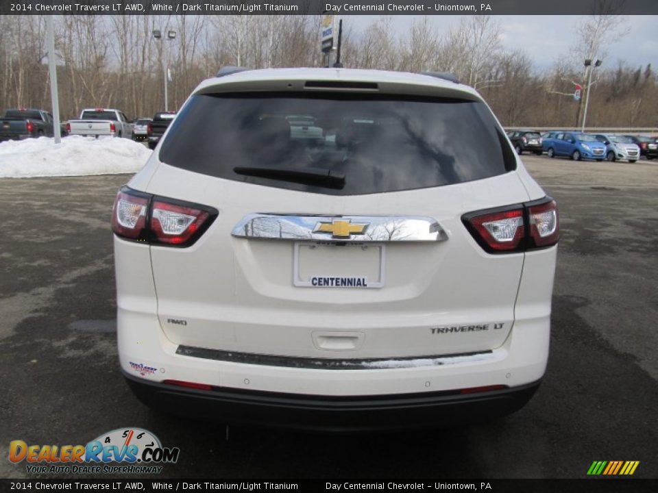 2014 Chevrolet Traverse LT AWD White / Dark Titanium/Light Titanium Photo #6