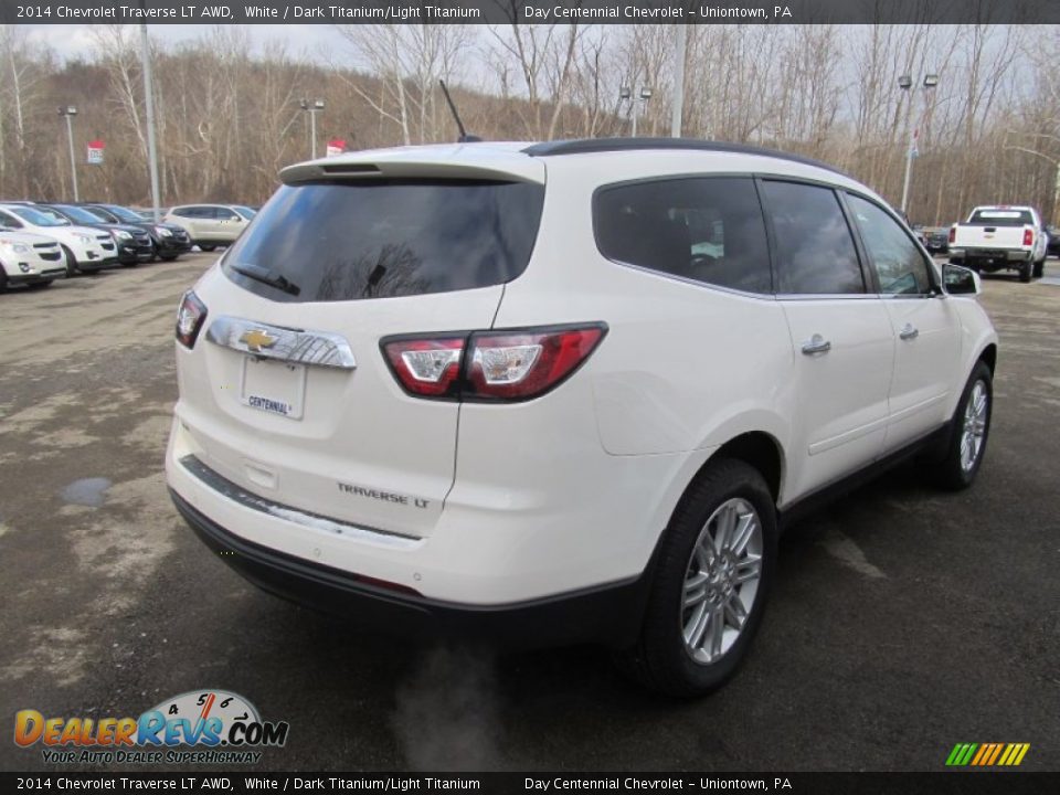 2014 Chevrolet Traverse LT AWD White / Dark Titanium/Light Titanium Photo #7