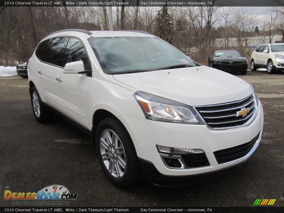 2014 Chevrolet Traverse LT AWD White / Dark Titanium/Light Titanium Photo #8
