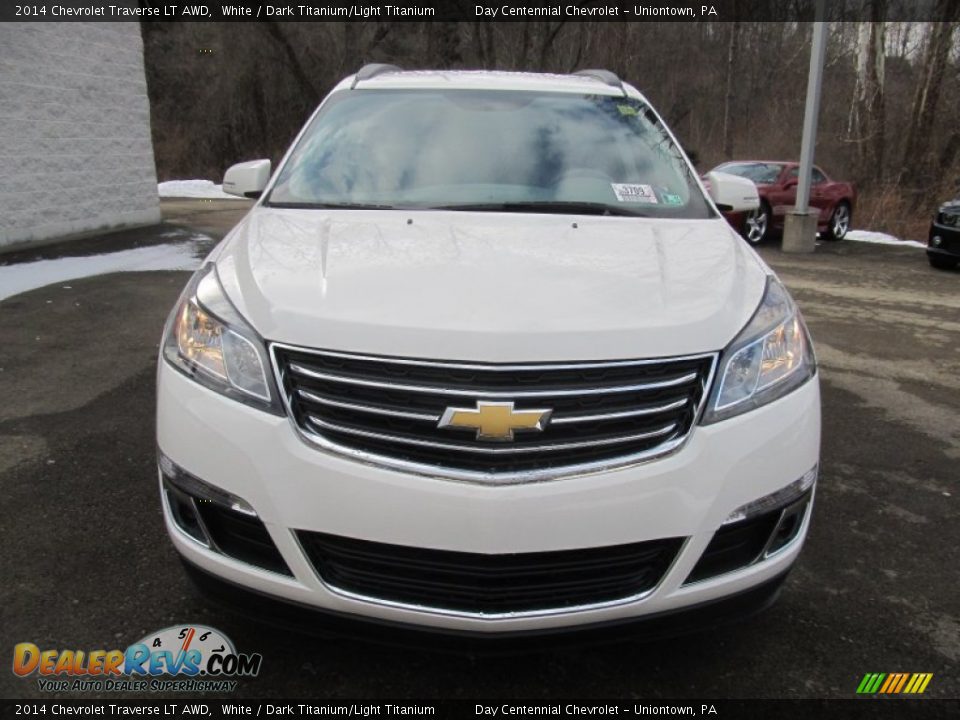 2014 Chevrolet Traverse LT AWD White / Dark Titanium/Light Titanium Photo #9