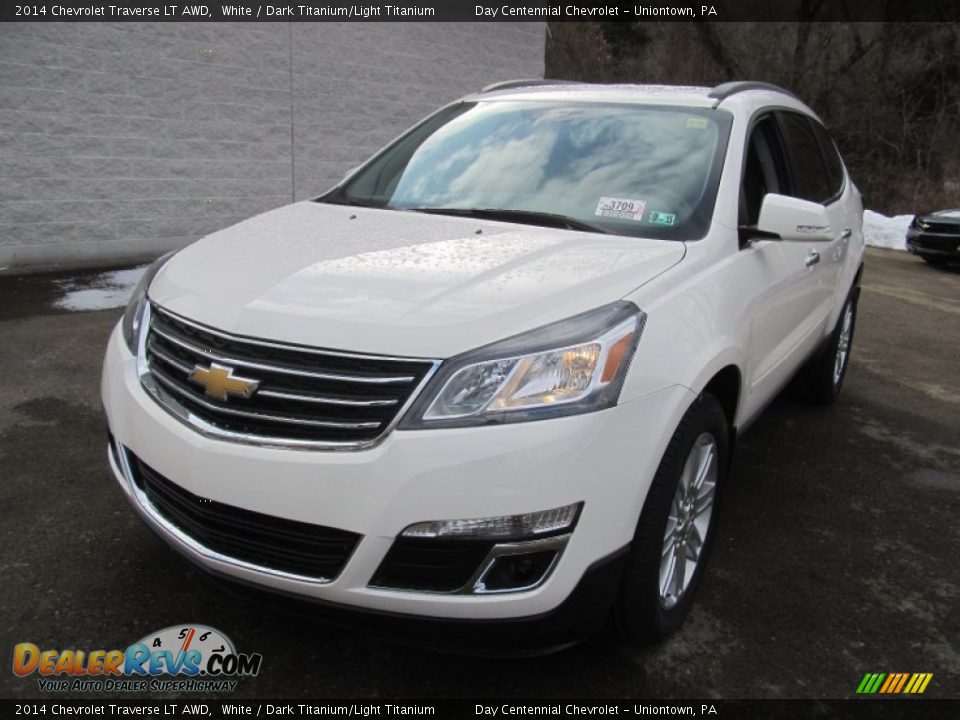 2014 Chevrolet Traverse LT AWD White / Dark Titanium/Light Titanium Photo #10