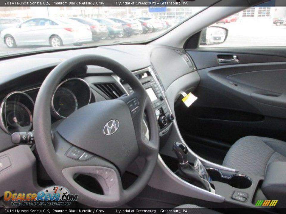 2014 Hyundai Sonata GLS Phantom Black Metallic / Gray Photo #7