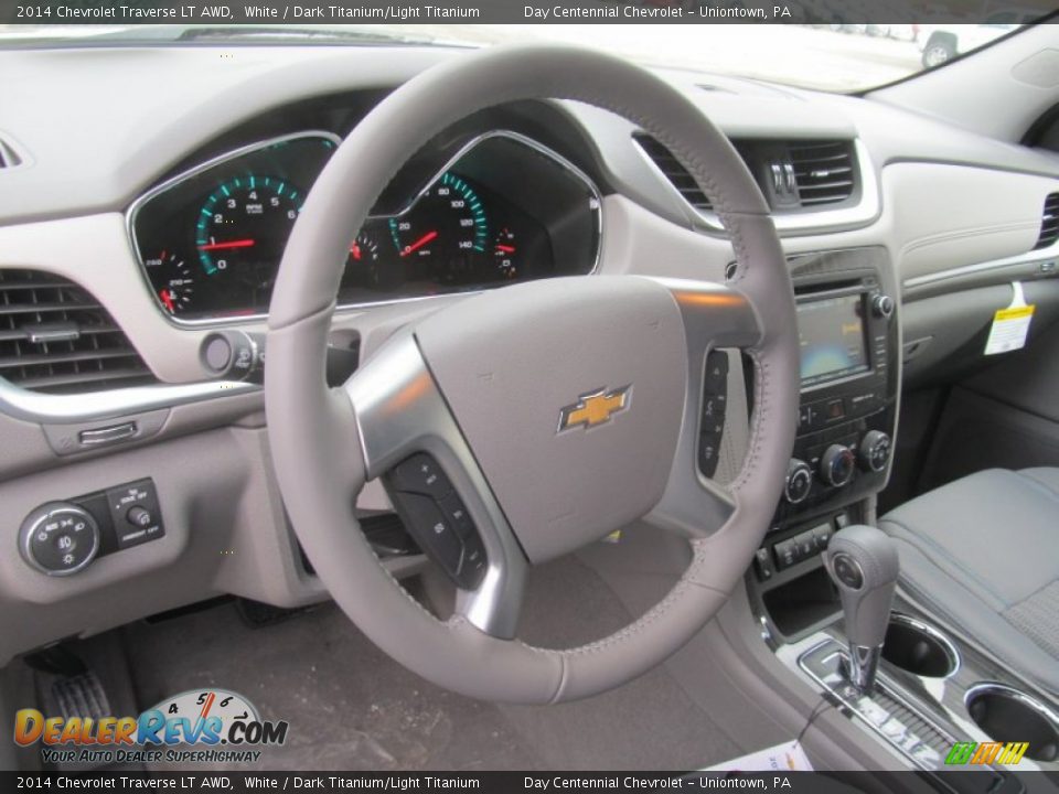 2014 Chevrolet Traverse LT AWD White / Dark Titanium/Light Titanium Photo #15