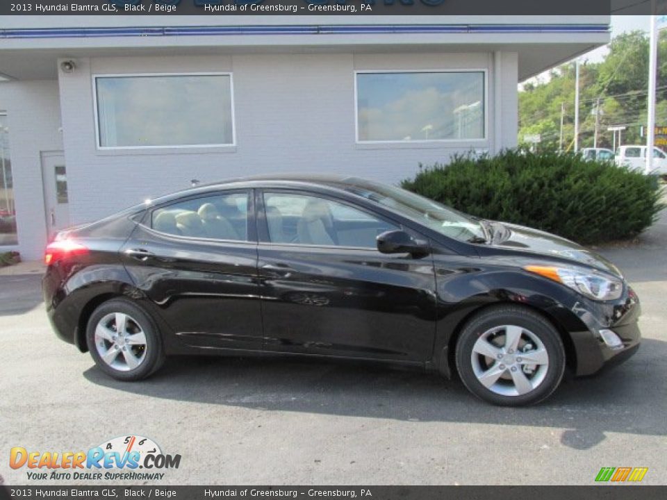 2013 Hyundai Elantra GLS Black / Beige Photo #2