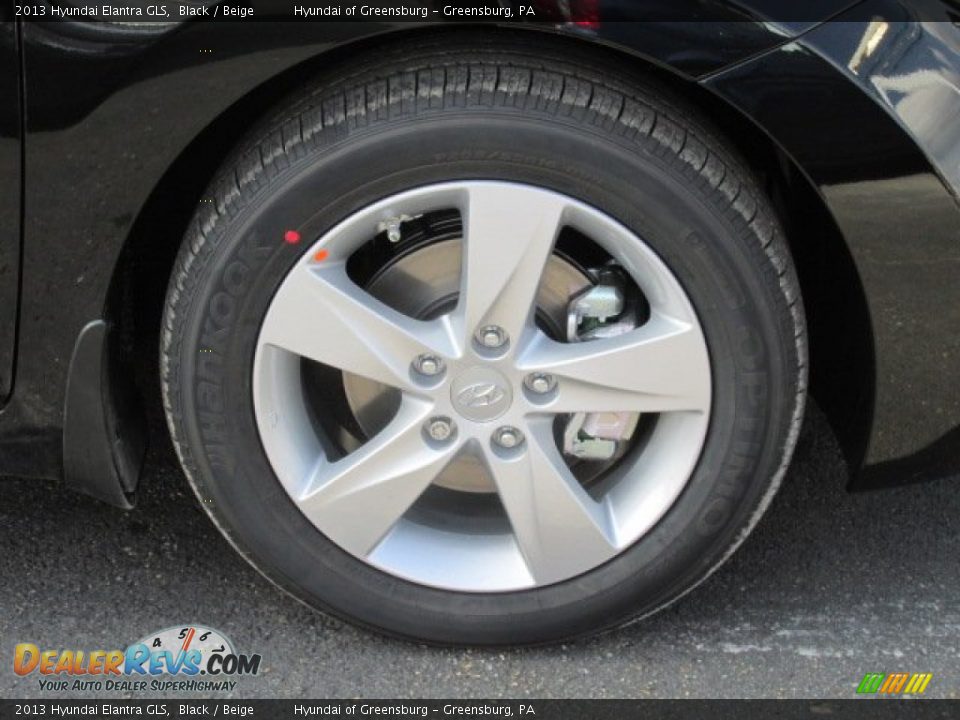2013 Hyundai Elantra GLS Black / Beige Photo #3