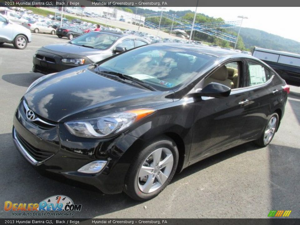 2013 Hyundai Elantra GLS Black / Beige Photo #4