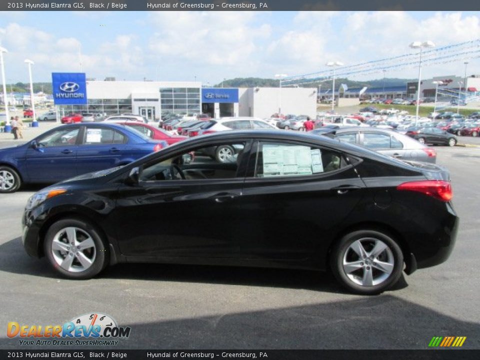 2013 Hyundai Elantra GLS Black / Beige Photo #5