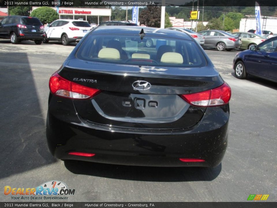 2013 Hyundai Elantra GLS Black / Beige Photo #6