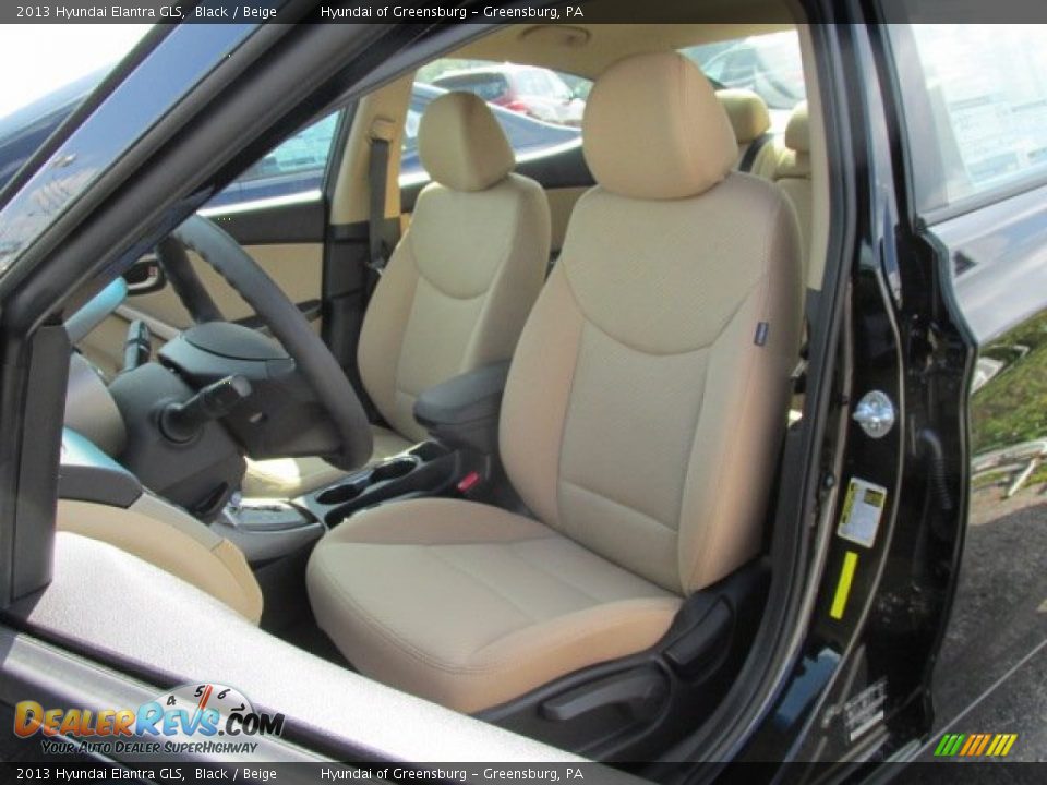 2013 Hyundai Elantra GLS Black / Beige Photo #9