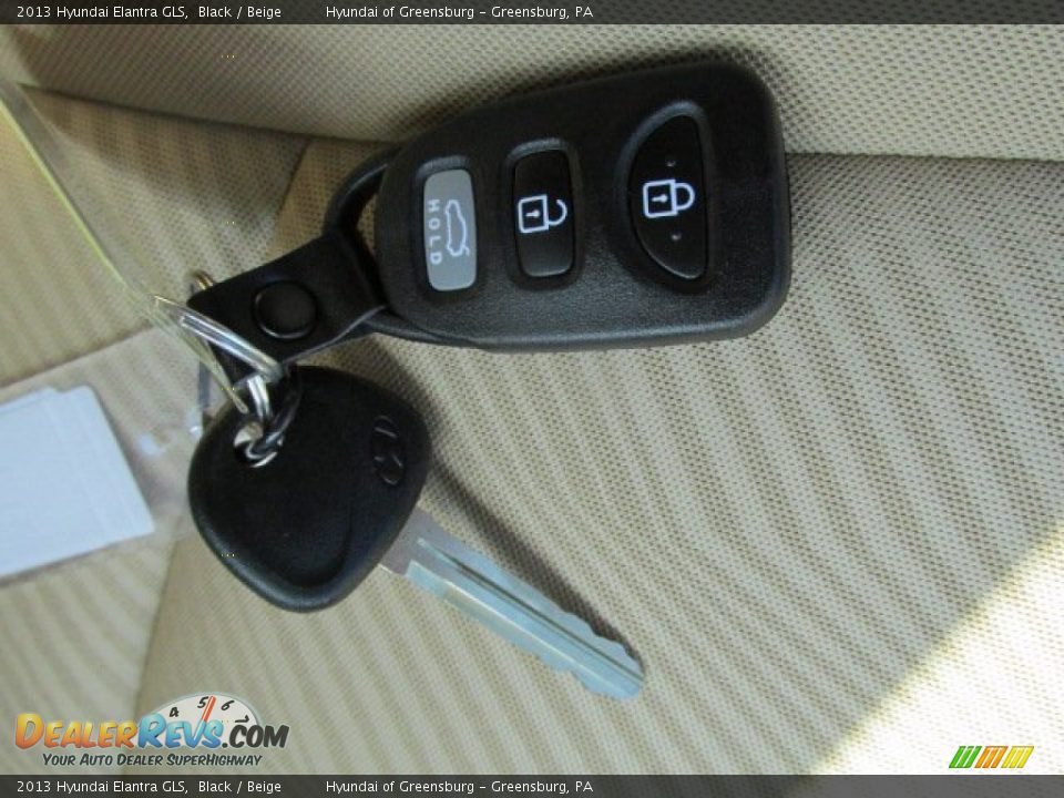 2013 Hyundai Elantra GLS Black / Beige Photo #14