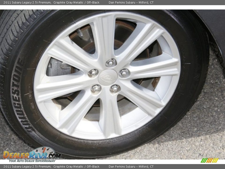 2011 Subaru Legacy 2.5i Premium Graphite Gray Metallic / Off-Black Photo #23