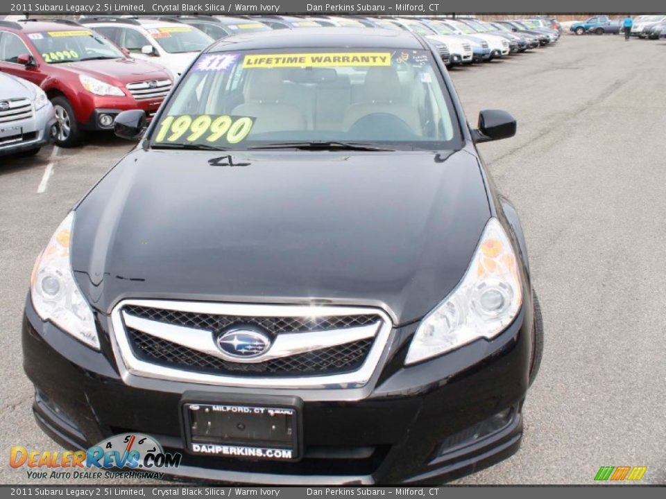 2011 Subaru Legacy 2.5i Limited Crystal Black Silica / Warm Ivory Photo #2