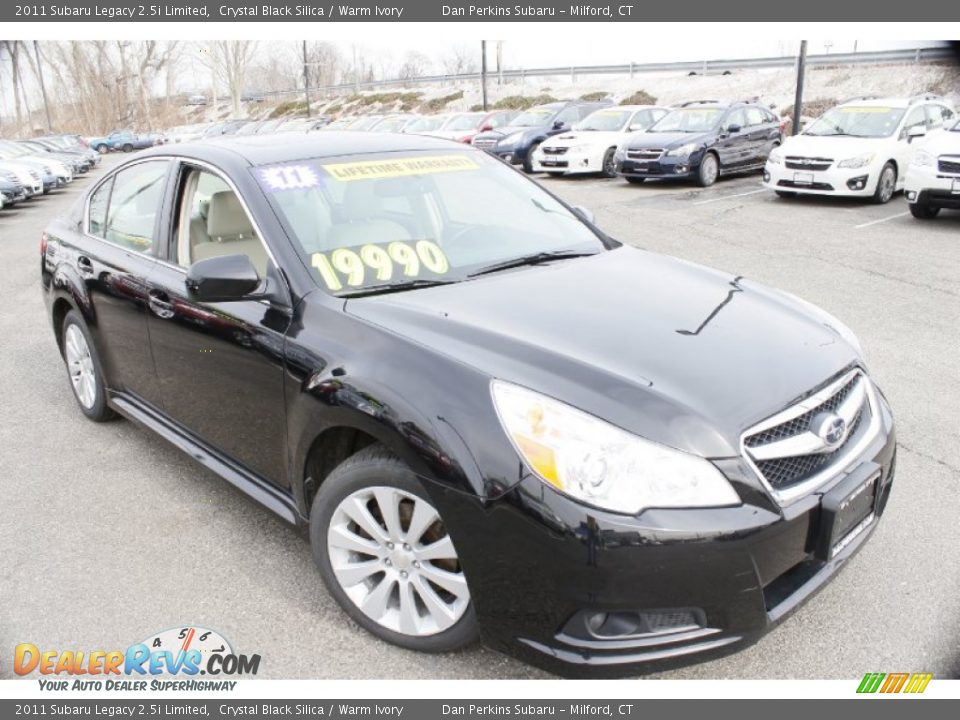 2011 Subaru Legacy 2.5i Limited Crystal Black Silica / Warm Ivory Photo #5