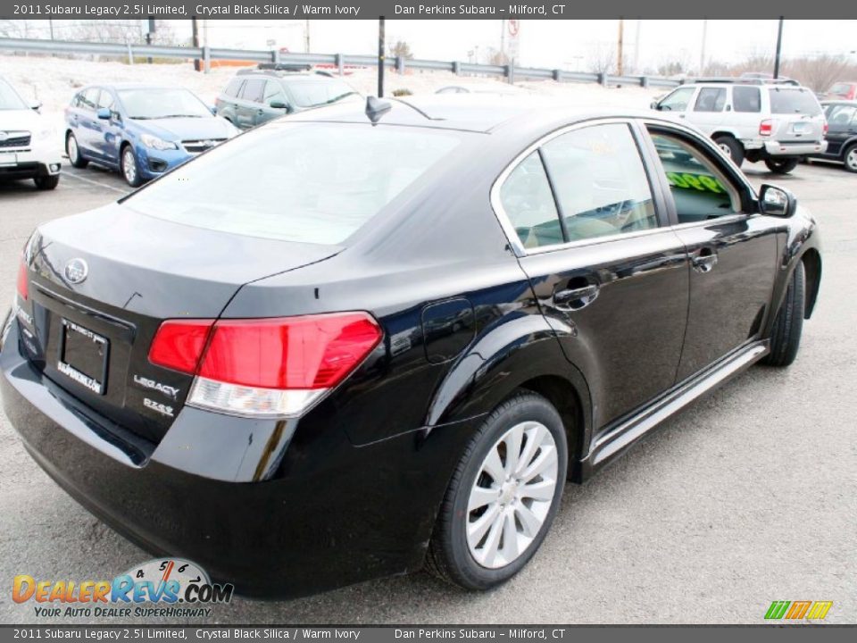 2011 Subaru Legacy 2.5i Limited Crystal Black Silica / Warm Ivory Photo #7