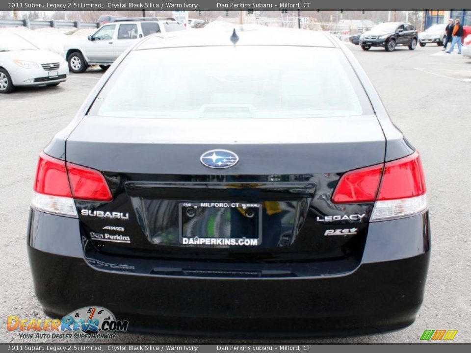 2011 Subaru Legacy 2.5i Limited Crystal Black Silica / Warm Ivory Photo #10