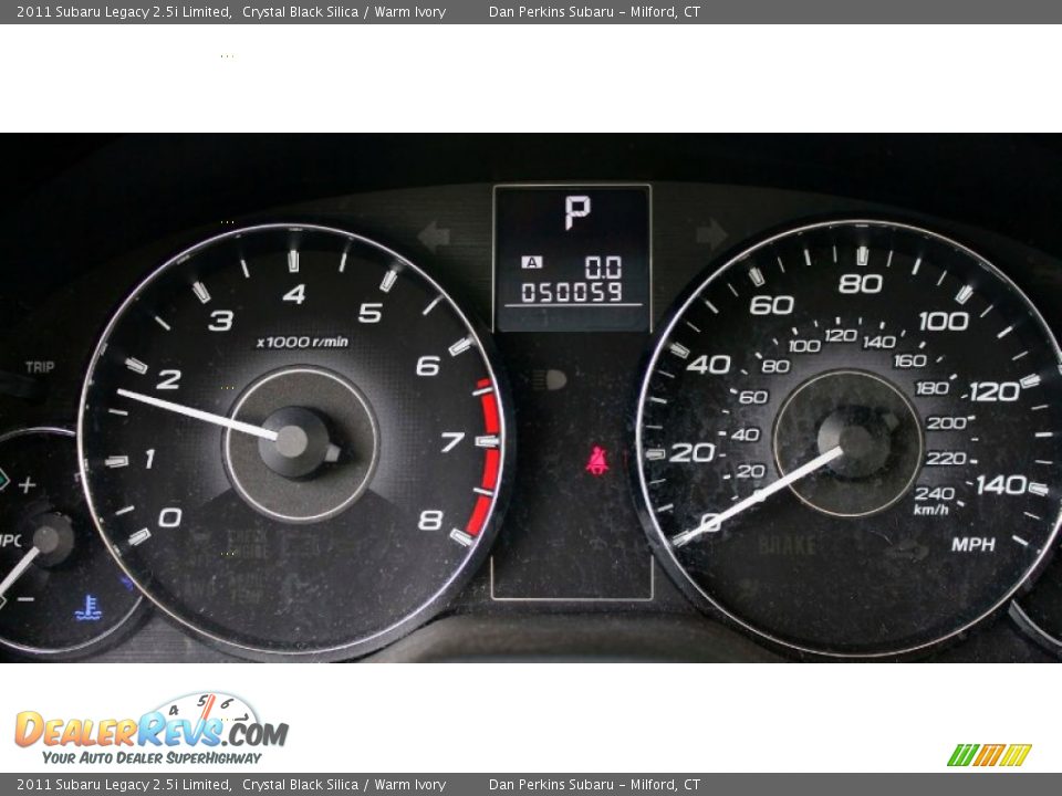 2011 Subaru Legacy 2.5i Limited Crystal Black Silica / Warm Ivory Photo #15