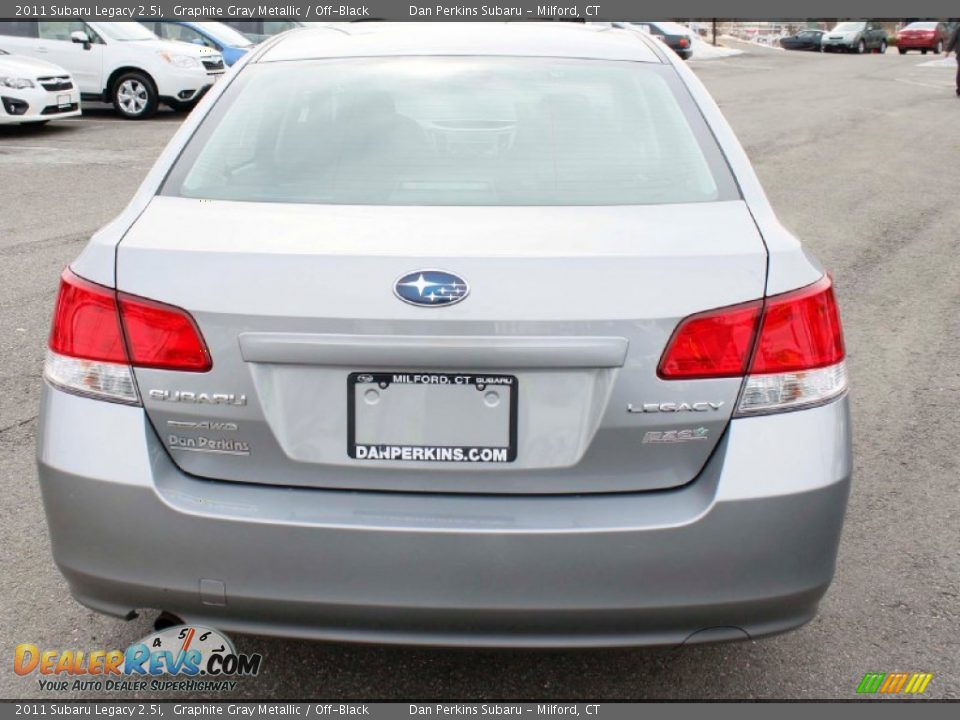 2011 Subaru Legacy 2.5i Graphite Gray Metallic / Off-Black Photo #7