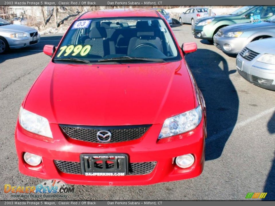 2003 Mazda Protege 5 Wagon Classic Red / Off Black Photo #2