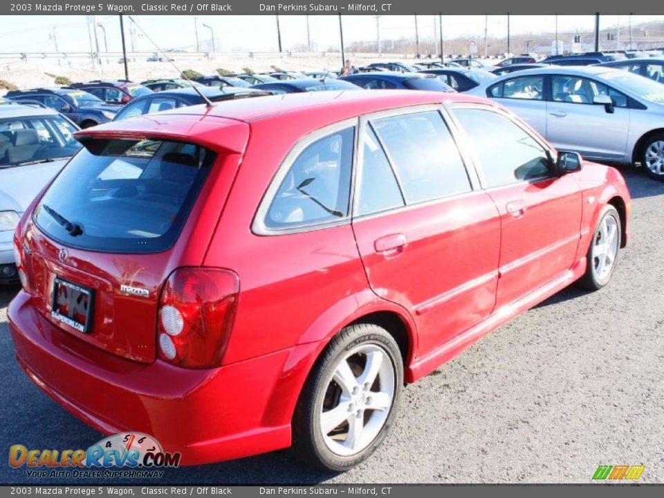 2003 Mazda Protege 5 Wagon Classic Red / Off Black Photo #6