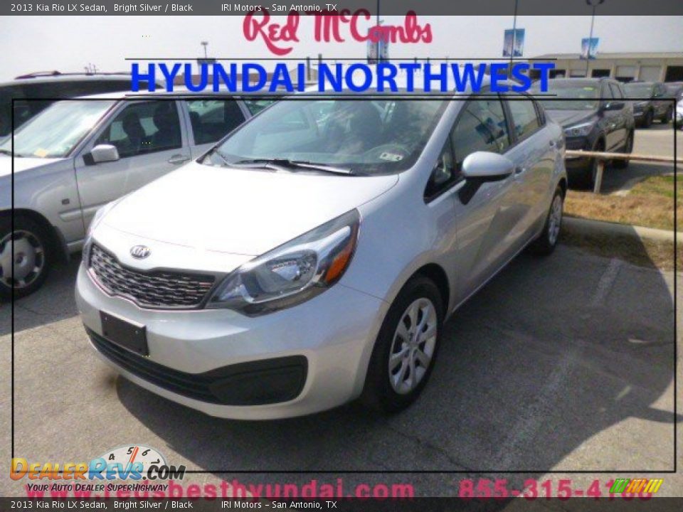 2013 Kia Rio LX Sedan Bright Silver / Black Photo #1
