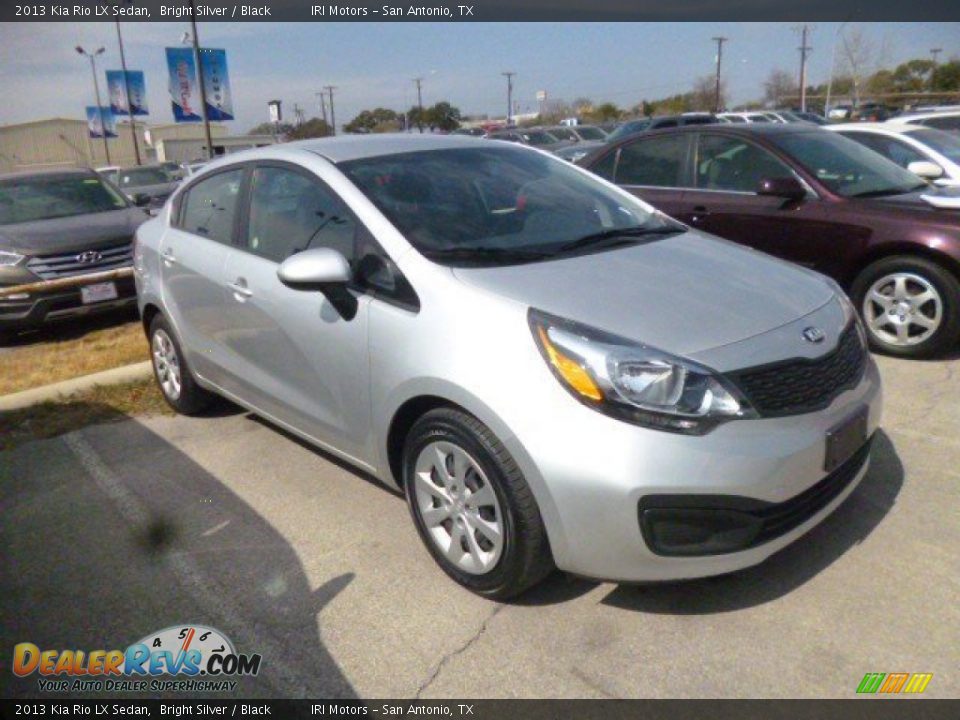 2013 Kia Rio LX Sedan Bright Silver / Black Photo #3
