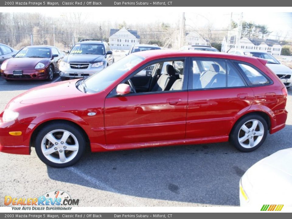 2003 Mazda Protege 5 Wagon Classic Red / Off Black Photo #11