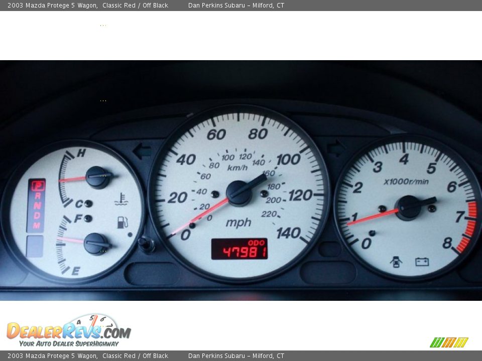 2003 Mazda Protege 5 Wagon Classic Red / Off Black Photo #12