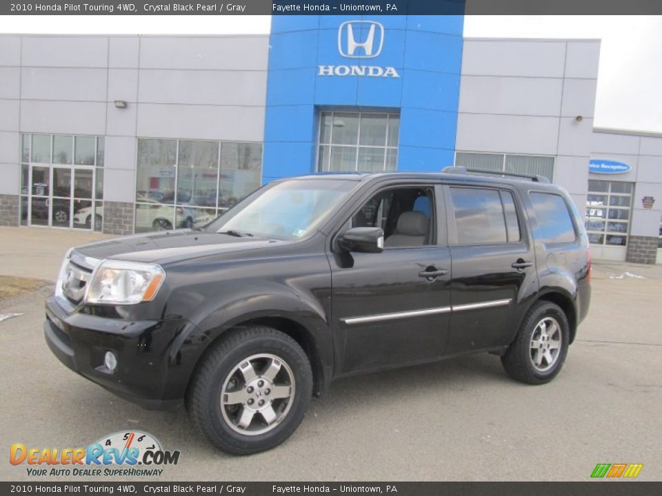 2010 Honda Pilot Touring 4WD Crystal Black Pearl / Gray Photo #1