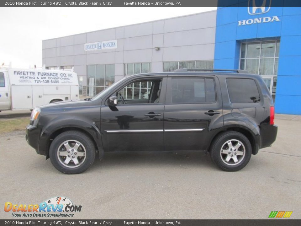 2010 Honda Pilot Touring 4WD Crystal Black Pearl / Gray Photo #2