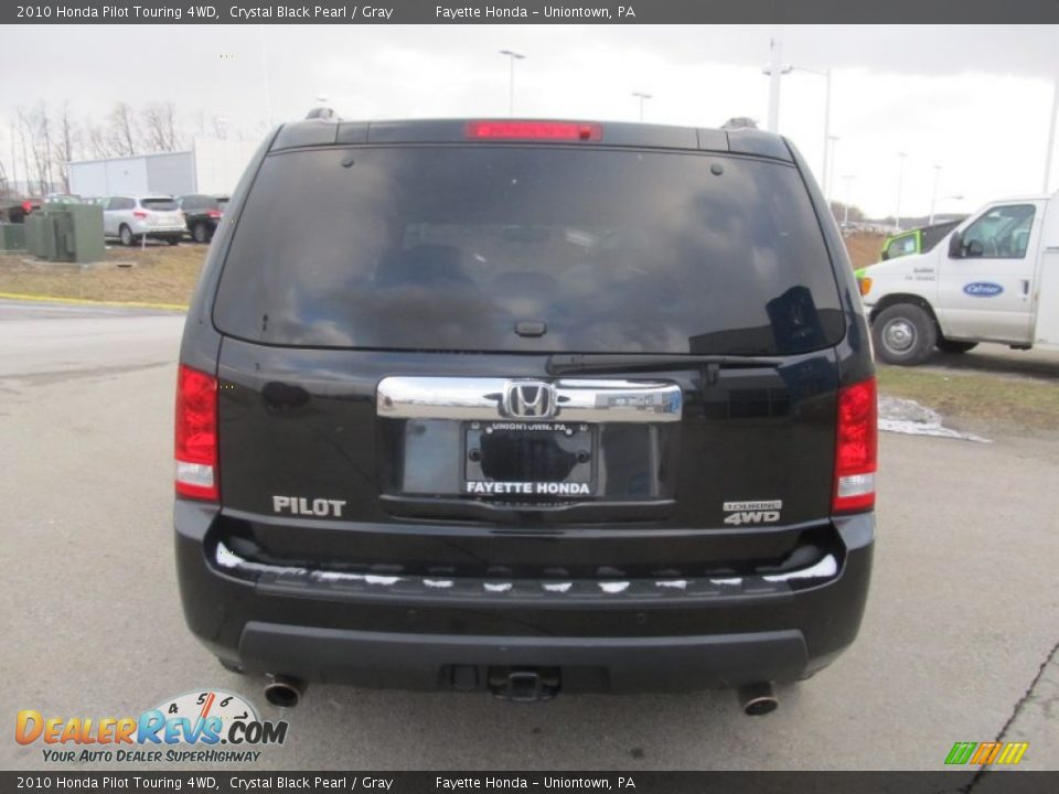 2010 Honda Pilot Touring 4WD Crystal Black Pearl / Gray Photo #3