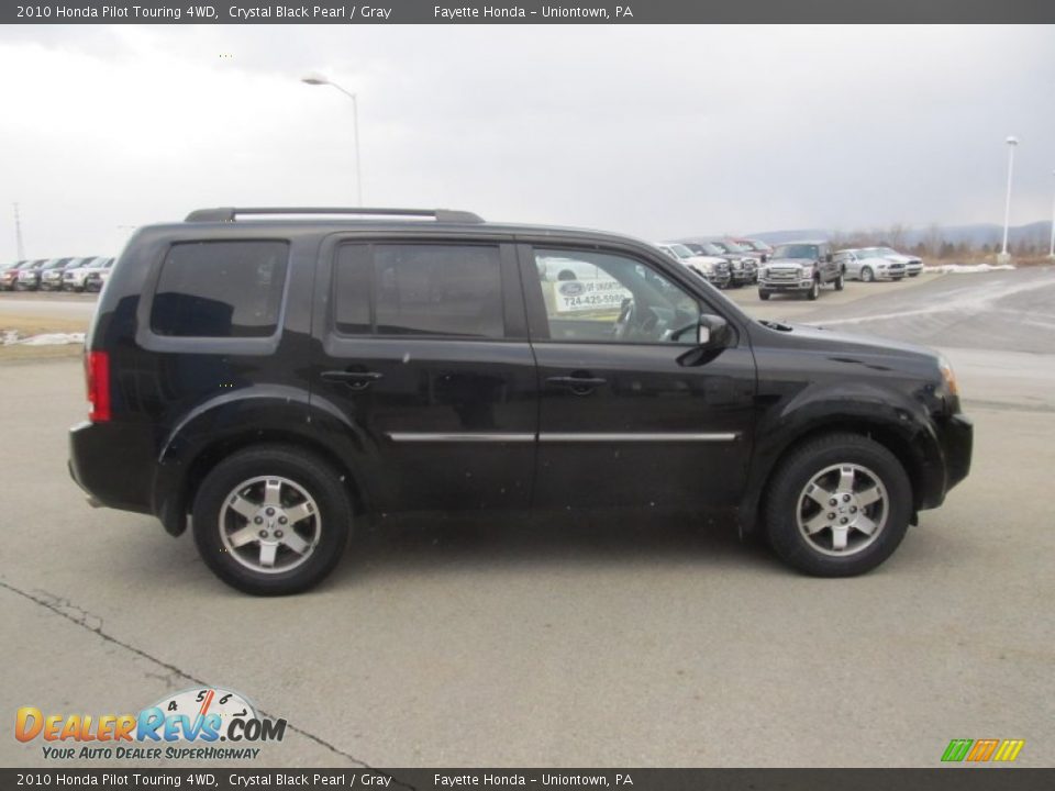 2010 Honda Pilot Touring 4WD Crystal Black Pearl / Gray Photo #4