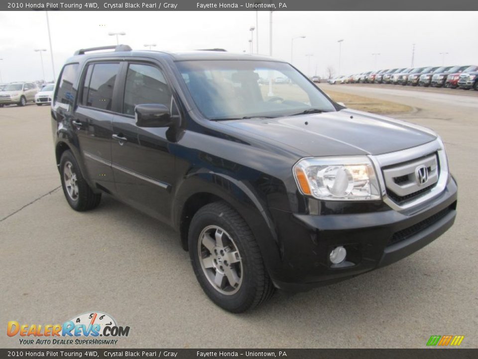 2010 Honda Pilot Touring 4WD Crystal Black Pearl / Gray Photo #5