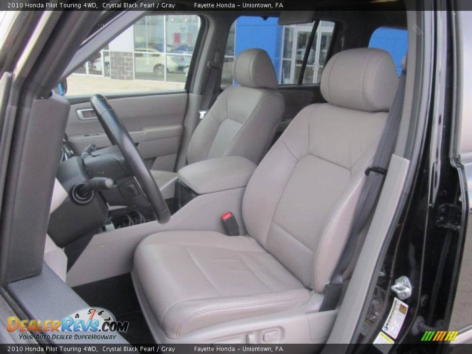 2010 Honda Pilot Touring 4WD Crystal Black Pearl / Gray Photo #6
